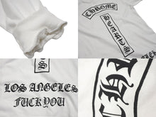 画像をギャラリービューアに読み込む, CHROME HEARTS クロムハーツ FUCK YOU ロング Tシャツ トップス 長袖 サイズS ホワイト ブラック 良品 中古 66365