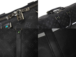 極美品 LOUIS VUITTON ルイヴィトン ボストンバッグ キーポル バンドリエール45 藤原ヒロシ フラグメント ブラック M43413 中古 66368