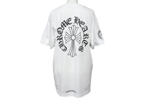 画像をギャラリービューアに読み込む, 極美品 CHROME HEARTS クロムハーツ 半袖Ｔシャツ トップス クールネック サイズM ホワイト ブラック 中古 66369