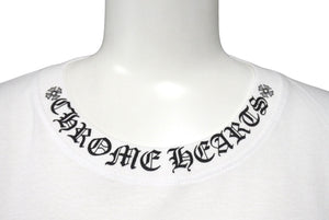 極美品 CHROME HEARTS クロムハーツ 半袖Ｔシャツ トップス クールネック サイズM ホワイト ブラック 中古 66369