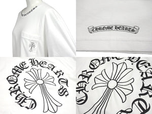 極美品 CHROME HEARTS クロムハーツ 半袖Ｔシャツ トップス クールネック サイズM ホワイト ブラック 中古 66369