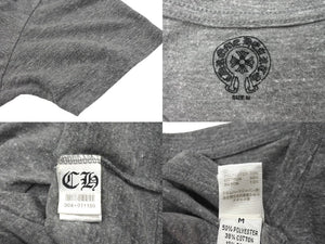 CHROME HEARTS クロムハーツ 半袖Ｔシャツ トップス カットソー バックプリント サイズM グレー 美品 中古 66370