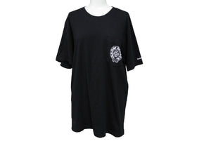 CHROME HEARTS クロムハーツ 半袖Ｔシャツ トップス クルーネック サイズM ブラック ホワイト 美品 中古 66372