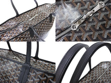 画像をギャラリービューアに読み込む, 極美品 GOYARD ゴヤール アルトワGM バッグ トートバッグ ARTOISGMLTY01CL01P PVC レザー ブラック シルバー金具 中古 66376