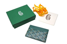 画像をギャラリービューアに読み込む, 新品未使用 GOYARD ゴヤール サン シュルピス カードケース グリーン PVC レザー STSULPPMLTY09CL09X 中古 66377