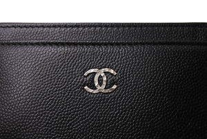 CHANEL シャネル カードケース ココマーク 16番台 イタリア製 キャビアスキン ブラック 美品 中古 66382