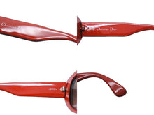 Load image into Gallery viewer, ChristianDior クリスチャンディオール サングラス 2556A プラスチック ブラック ワインレッド サイズ55□15 美品 中古 66388