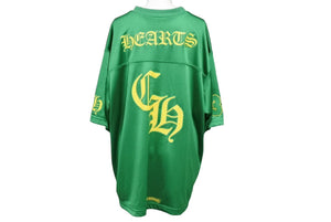 新品未使用 ChromeHearts クロムハーツ STADIUM JERSEY SS CHプリントメッシュTシャツ グリーン イエロー サイズL 66400