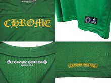 Load image into Gallery viewer, 新品未使用 ChromeHearts クロムハーツ STADIUM JERSEY SS CHプリントメッシュTシャツ グリーン イエロー サイズL 66400