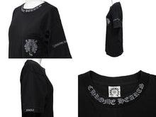 Load image into Gallery viewer, CHROME HEARTS クロムハーツ 半袖Tシャツ クルーネック カットソー コットン サイズS ブラック グレー 良品 中古 66402