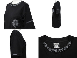 CHROME HEARTS クロムハーツ 半袖Tシャツ クルーネック カットソー コットン サイズS ブラック グレー 良品 中古 66402