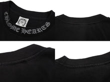 Load image into Gallery viewer, CHROME HEARTS クロムハーツ 半袖Tシャツ クルーネック カットソー コットン サイズS ブラック グレー 良品 中古 66402