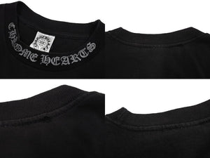 CHROME HEARTS クロムハーツ 半袖Tシャツ クルーネック カットソー コットン サイズS ブラック グレー 良品 中古 66402