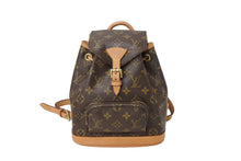Load image into Gallery viewer, LOUIS VUITTON ルイヴィトン ミニモンスリ リュック バックパック M51137 モノグラム ブラウン 美品 中古 66408