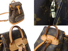 Load image into Gallery viewer, LOUIS VUITTON ルイヴィトン ミニモンスリ リュック バックパック M51137 モノグラム ブラウン 美品 中古 66408