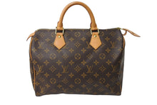 Load image into Gallery viewer, LOUIS VUITTON ルイヴィトン スピーディ30 ハンドバッグ M41526 旧型 モノグラム PVC レザー ゴールド金具 ブラウン 美品 中古 66412