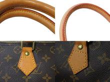 Load image into Gallery viewer, LOUIS VUITTON ルイヴィトン スピーディ30 ハンドバッグ M41526 旧型 モノグラム PVC レザー ゴールド金具 ブラウン 美品 中古 66412