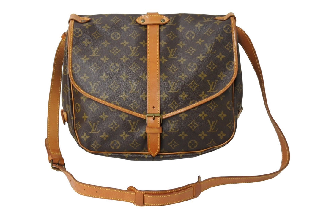 Louis Vuitton ルイヴィトン ソミュール35 ショルダーバッグ M42254 モノグラム キャンバス ブラウン ゴールド金具 美品 中古  66413 – Casanova Vintage