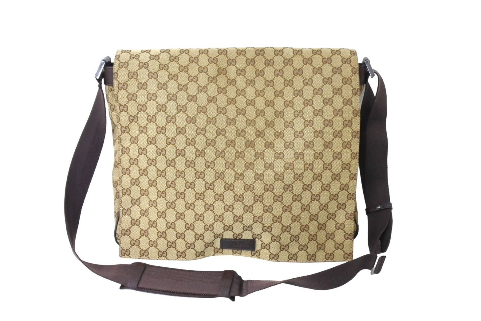 GUCCI グッチ ショルダーバッグ GGキャンバス 145864 491404 イタリア製 GGキャンバス ベージュ ブラウン 美品 中古  66423 – Casanova Vintage