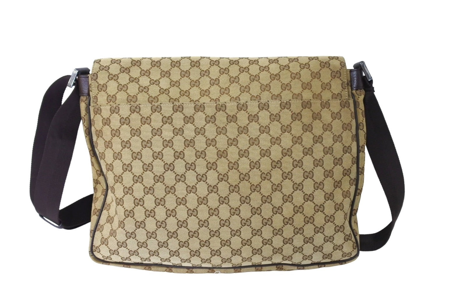 GUCCI グッチ ショルダーバッグ GGキャンバス 145864 491404 イタリア製 GGキャンバス ベージュ ブラウン 美品 中古  66423 – Casanova Vintage