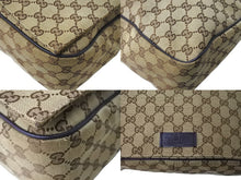 Load image into Gallery viewer, GUCCI グッチ ショルダーバッグ GGキャンバス 145864 491404 イタリア製 GGキャンバス ベージュ ブラウン 美品 中古 66423