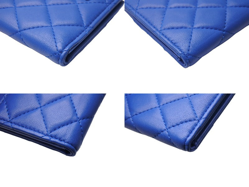 CHANEL 二つ折り財布 青 キルティング 楽天市場】シャネル 財布 レディース コンパクトウォレット 二つ折り