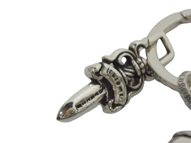 極美品 CHROME HEARTS クロムハーツ ケルティックローラーキーチェーン キーホルダー ダガー シルバ−925 重量31g 中古 66469  – Casanova Vintage