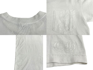 CHROME HEARTS クロムハーツ 半袖Ｔシャツ サイズS スターモチーフ ロゴ プリント ホワイト コットン 美品 中古 66475