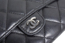 画像をギャラリービューアに読み込む, CHANEL シャネル マトラッセ 二つ折り財布 フラップウォレット 10番台 ココマーク ブラック ラムスキン 良品 中古 66484