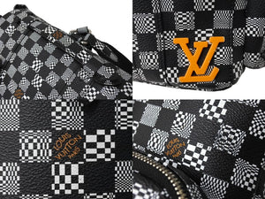 LOUIS VUITTON ルイヴィトン ダミエディストーテッド クリストファーPM バックパック 2021年 N50039 リュック ブラック ホワイト ヴァ―ジル 美品 中古 66487