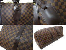 Load image into Gallery viewer, LOUIS VUITTON ルイヴィトン ダミエ キーポル50 ボストンバッグ N41427 コーティングキャンバス ブラウン 美品 中古 66490