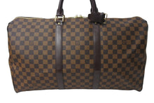 Load image into Gallery viewer, 極美品 LOUIS VUITTON ルイヴィトン キーポル50 ボストンバッグ N41427 ダミエキャンバス レザー ブラウン 中古 66491