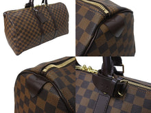 Load image into Gallery viewer, 極美品 LOUIS VUITTON ルイヴィトン キーポル50 ボストンバッグ N41427 ダミエキャンバス レザー ブラウン 中古 66491