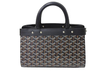 Load image into Gallery viewer, Goyard ゴヤール ジャージーPM ハンドバッグ ヘリンボーン柄 ブラック PVCコーティングキャンバス レザー ブラック 美品 中古 66505