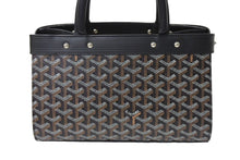 Load image into Gallery viewer, Goyard ゴヤール ジャージーPM ハンドバッグ ヘリンボーン柄 ブラック PVCコーティングキャンバス レザー ブラック 美品 中古 66505