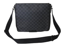 画像をギャラリービューアに読み込む, LOUIS VUITTON ルイヴィトン ダニエルMM ショルダーバッグ N58029 ダミエグラフィット ブラック シルバー金具 美品 中古 66509