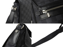 画像をギャラリービューアに読み込む, LOUIS VUITTON ルイヴィトン ダニエルMM ショルダーバッグ N58029 ダミエグラフィット ブラック シルバー金具 美品 中古 66509