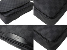 画像をギャラリービューアに読み込む, LOUIS VUITTON ルイヴィトン ダニエルMM ショルダーバッグ N58029 ダミエグラフィット ブラック シルバー金具 美品 中古 66509