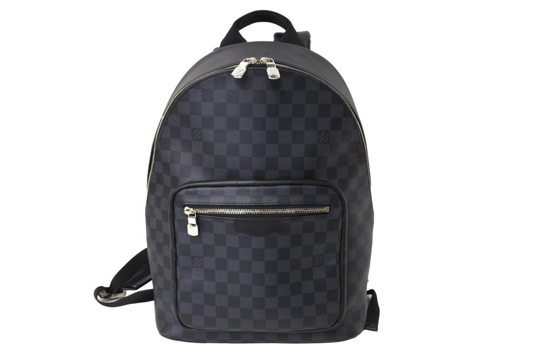 極美品 LOUIS VUITTON ルイヴィトン グラフィット ジョッシュ リュック バックパック ブラック N40365 シルバー金具 中古 66511