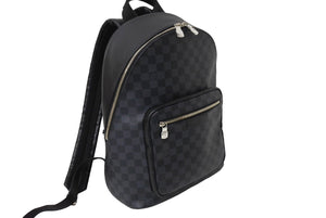 極美品 LOUIS VUITTON ルイヴィトン グラフィット ジョッシュ リュック バックパック ブラック N40365 シルバー金具 中古 66511