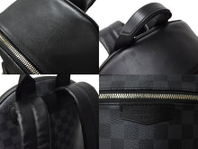 Load image into Gallery viewer, 極美品 LOUIS VUITTON ルイヴィトン グラフィット ジョッシュ リュック バックパック ブラック N40365 シルバー金具 中古 66511