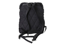 画像をギャラリービューアに読み込む, 極美品 PRADA プラダ キルティング ナイロン バックパック リュック 1BZ020 トライアングルロゴ ブラック シルバー金具 中古 66512