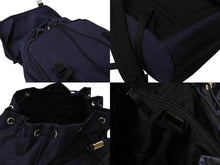 画像をギャラリービューアに読み込む, 極美品 PRADA プラダ リュック バックパック 2VZ062 トライアングルロゴ ナイロン ネイビー シルバー金具 中古 66513