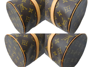 極美品 LOUIS VUITTON ルイヴィトン パピヨン26 ハンドバッグ M51386 モノグラム PVC レザー ブラウン ゴールド金具 中古 66518