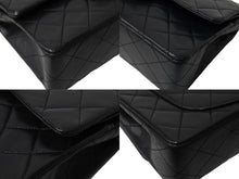 画像をギャラリービューアに読み込む, CHANEL シャネル チェーンショルダーバッグ マトラッセ23 Wフラップ ラムスキン 0番台 ブラック ゴールド 美品 中古 66519