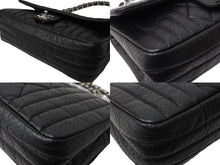 Load image into Gallery viewer, CHANEL シャネル マドモアゼル パンチング ショルダーバッグ ココマーク 11番台 ラムスキン ブラック シルバー金具 美品 中古 66522