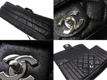 Load image into Gallery viewer, CHANEL シャネル マドモアゼル パンチング ショルダーバッグ ココマーク 11番台 ラムスキン ブラック シルバー金具 美品 中古 66522