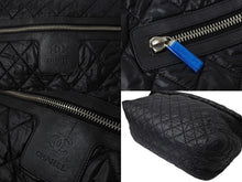 Load image into Gallery viewer, CHANEL シャネル コココクーン ショルダーバッグ 13番台 ココマーク ナイロン レザー ブラック シルバー金具 美品 中古 66529