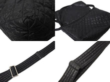 Load image into Gallery viewer, CHANEL シャネル コココクーン ショルダーバッグ 13番台 ココマーク ナイロン レザー ブラック シルバー金具 美品 中古 66529