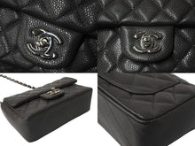Load image into Gallery viewer, 極美品 CHANEL シャネル ショルダーバッグ ミニマトラッセ ソフトキャビア チェーンショルダー 17番台 17cm グレー シルバー金具 中古 66530
